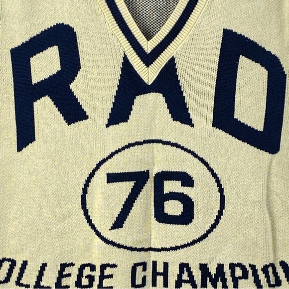 Urban Outfitters Knit Sweater Vest Tunic RAD College High Low Hem Size XS - Picture 8 of 16